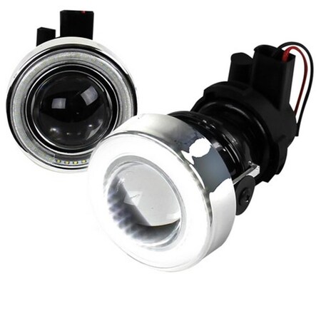 Overtime LED Halo Projector Fog Lights, Clear - 6 x 6 x 22 in. OV3765513